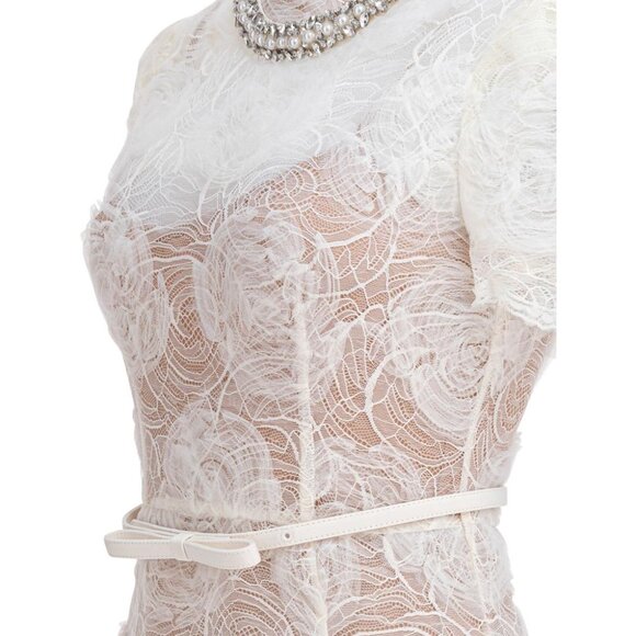 Self-Portrait Lace And Tulle Midi Dress tag size 12 Women - Picture 4 of 4